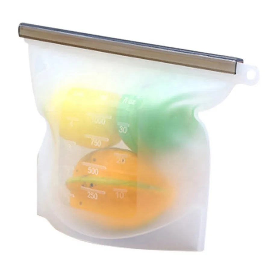 Medium REUSABLE Silicone Food Storage Bags ~ Reduce Waste