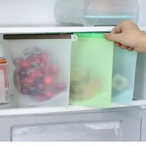 Medium REUSABLE Silicone Food Storage Bags ~ Reduce Waste