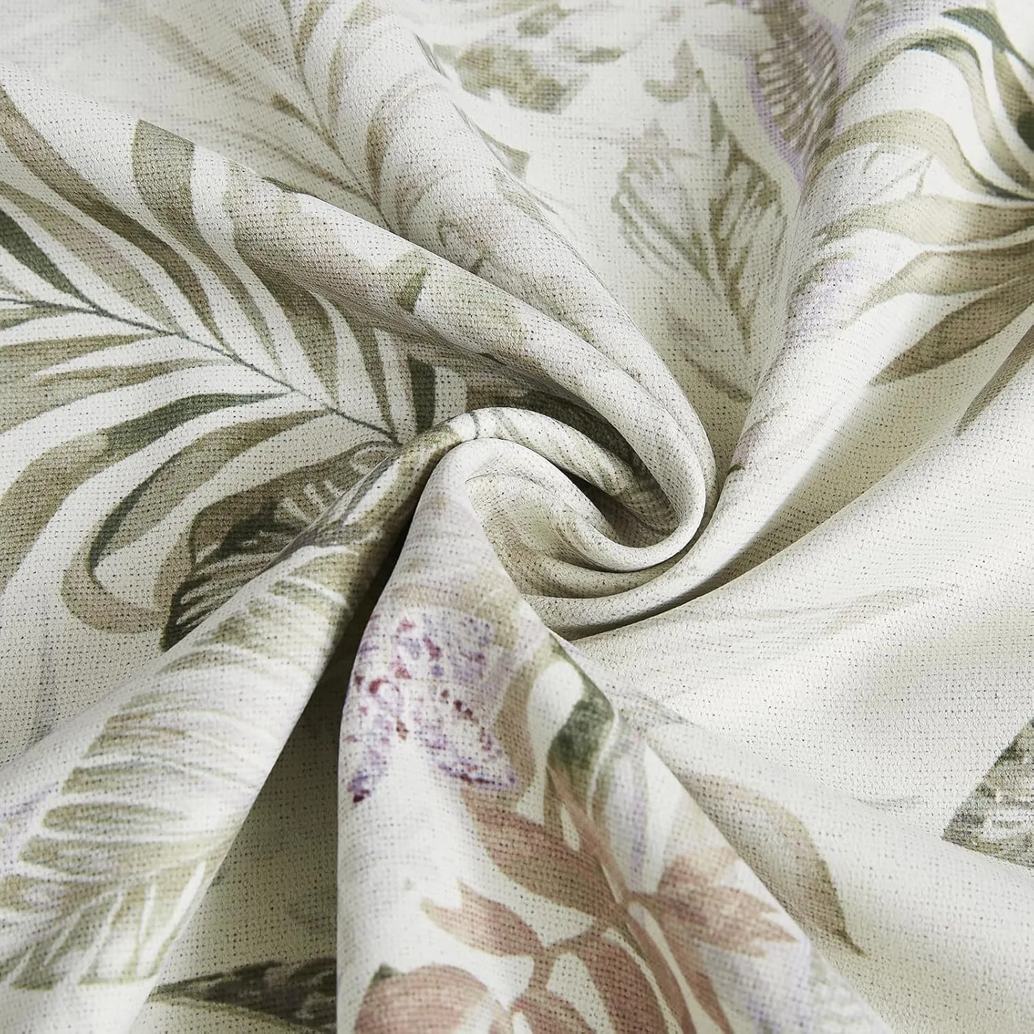 Melodieux Blackout Floral Curtains 63 Inch Length for Bedroom, Living Room Darkening Vintage Farmhouse Country Botanical Grommet Cotton Drapes Thermal Insulated, 52 by 63 in, Beige, 2 Panels