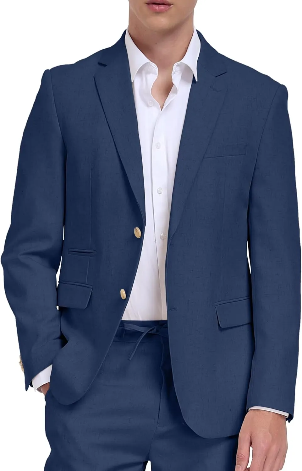 Men Linen Suits 2 Piece Summer Beach Suit Casual Holiday Outfits Lightweight Groomsmen Blazer Pants Set Wedding Prom Tuxedos