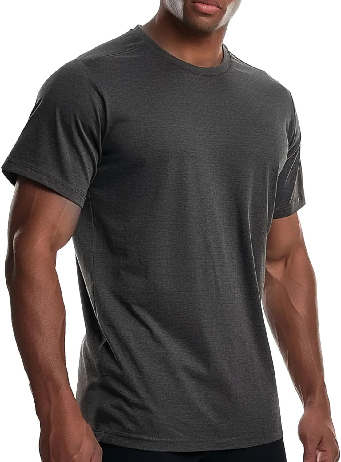 Men's Cooling Athletic Shirts Bamboo Viscose Anti Odor Moisture Wicking Workout Short Sleeve Lightweight Gym Tee