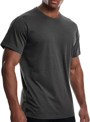 Men's Cooling Athletic Shirts Bamboo Viscose Anti Odor Moisture Wicking Workout Short Sleeve Lightweight Gym Tee