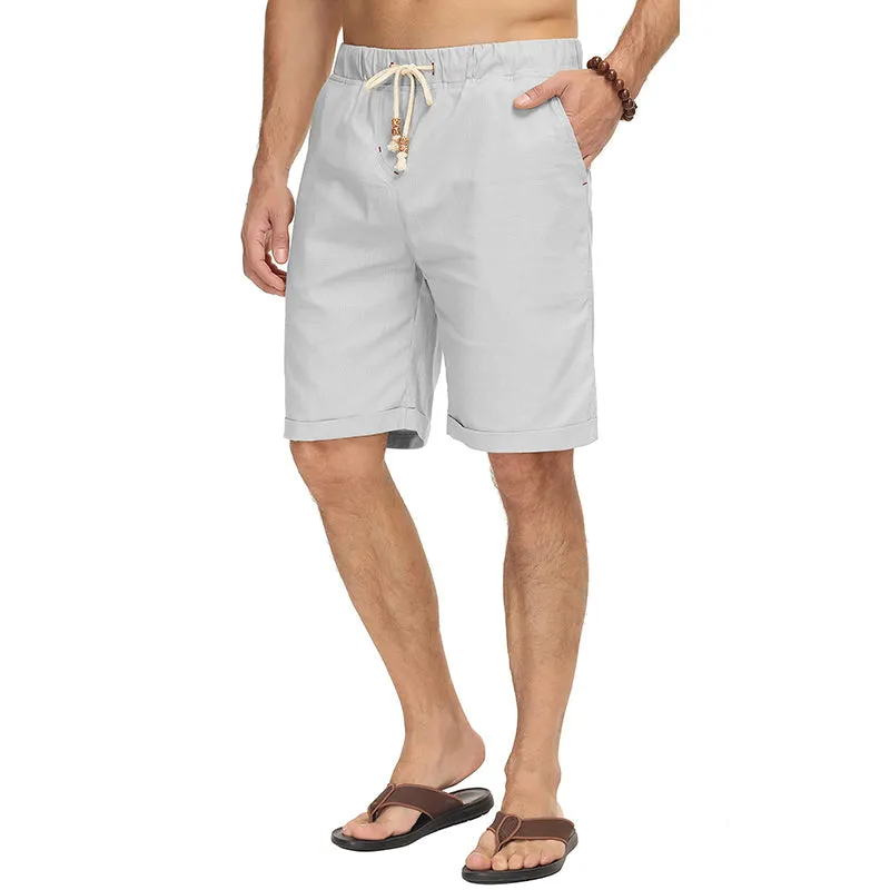 Men's Drawstring Linen Beach Pants
