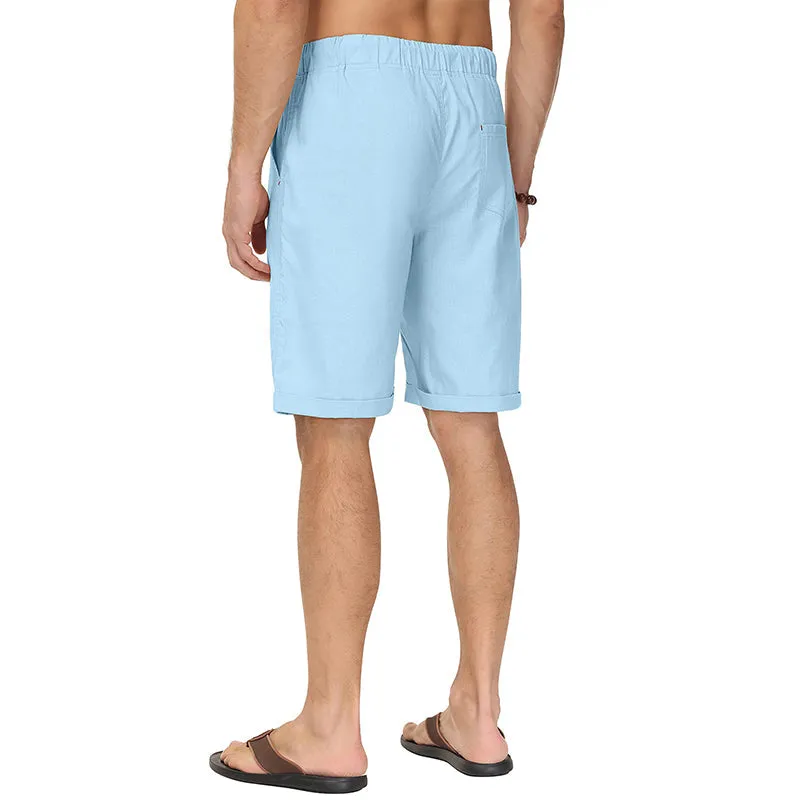 Men's Drawstring Linen Beach Pants