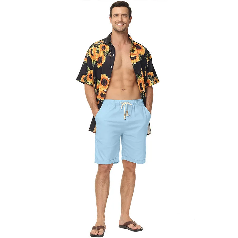 Men's Drawstring Linen Beach Pants