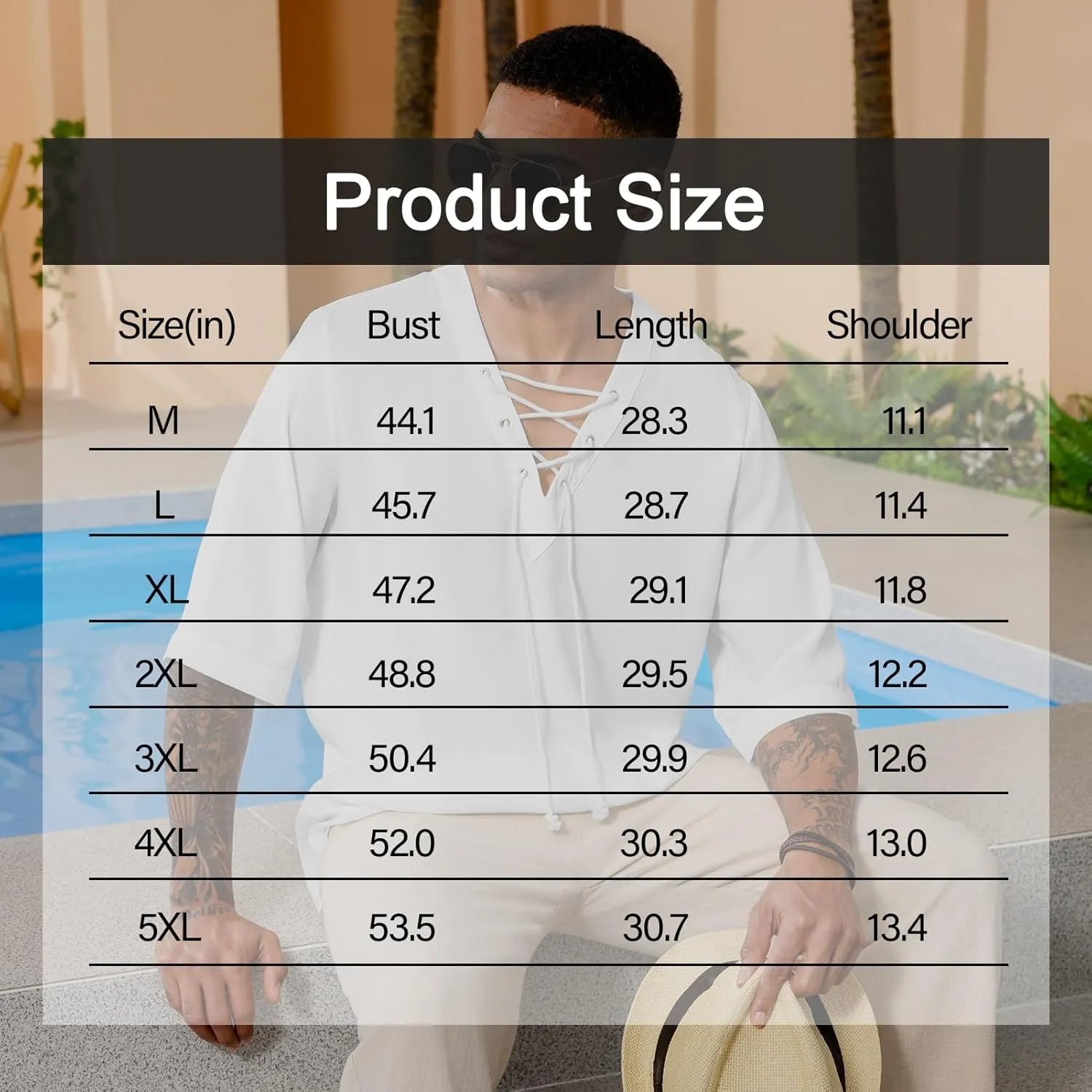 Men's Fashion Shirt Short Sleeve Beach V-Neck Drawstring Printing Yoga African Summer Top