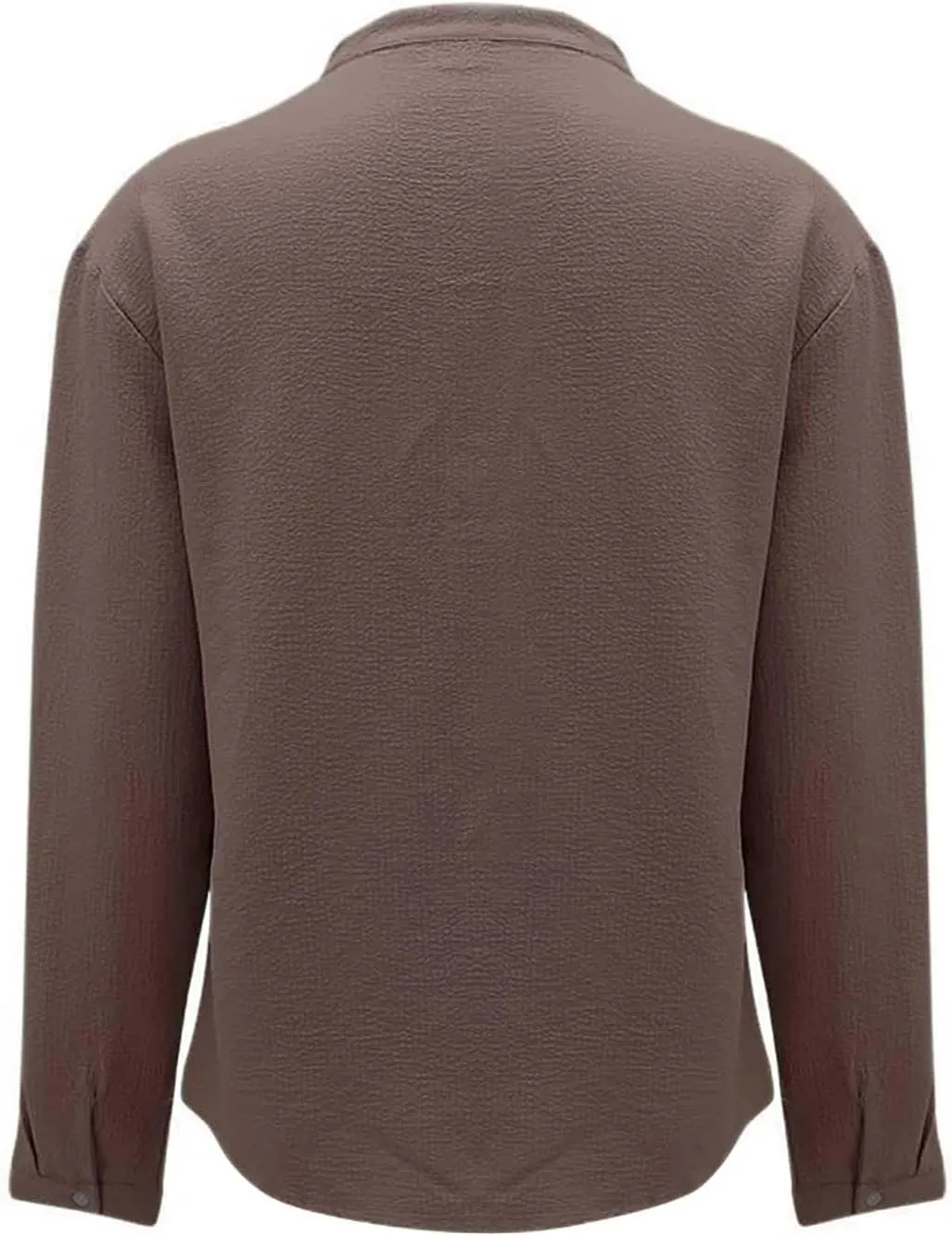 Men's Henley Shirt Tops Crew Neck Button Pleated Long Sleeve Casual Tshirt Breathable Loose Fall Fashion 2024 Outfits