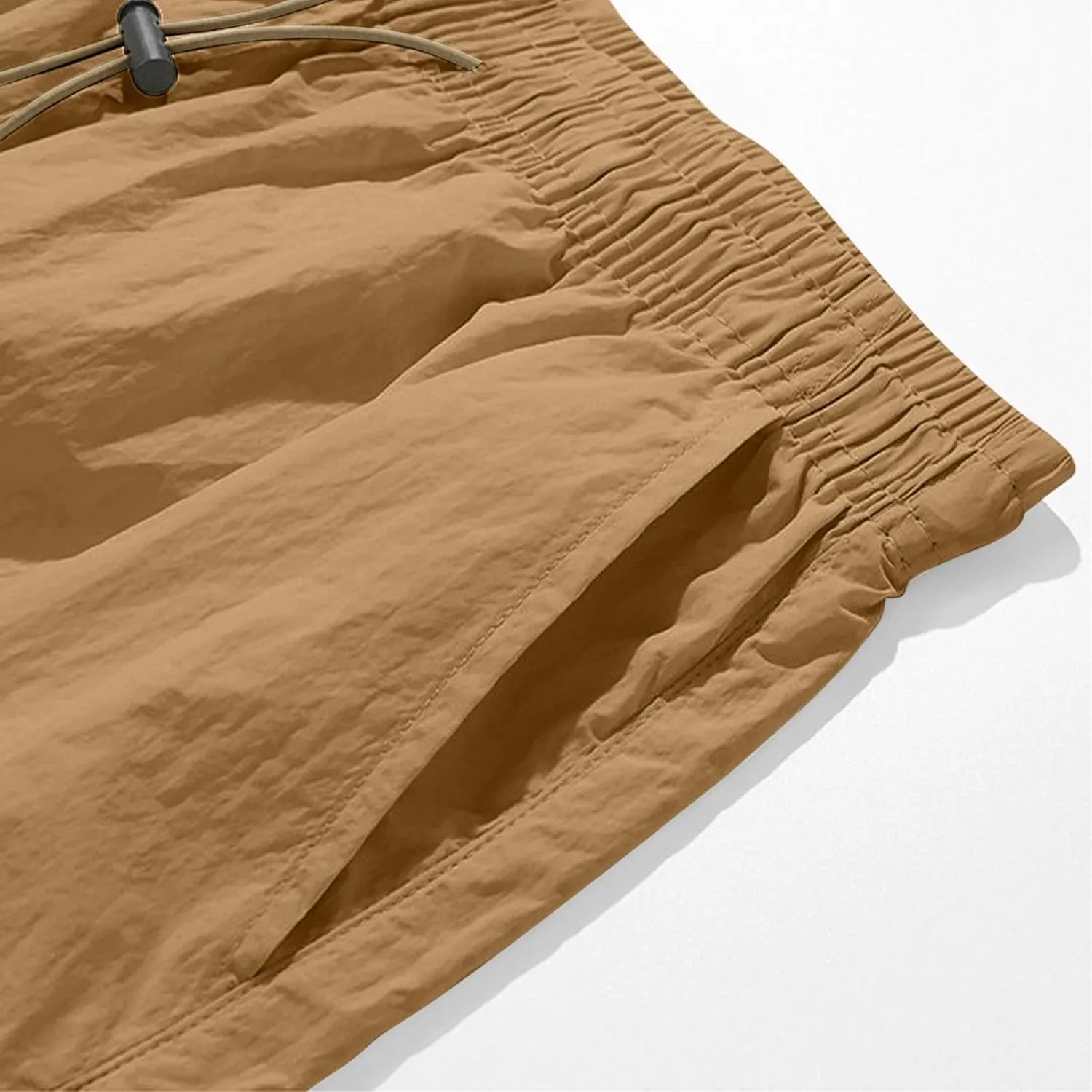 Mens Hiking Cargo Shorts Casual Fashion Loose Drawstring Pants Summer Lounge Beach Athletic Shorts with Pockets