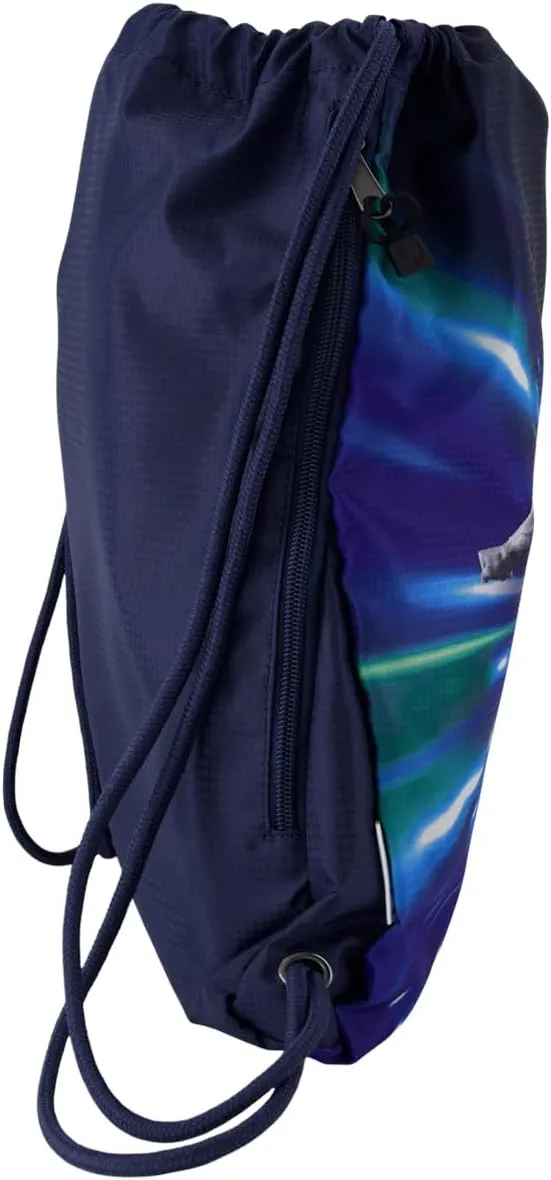 Men's Lifestyle Drawstring Bag, Side Pocket & Comfortable Straps, Blue, One Size