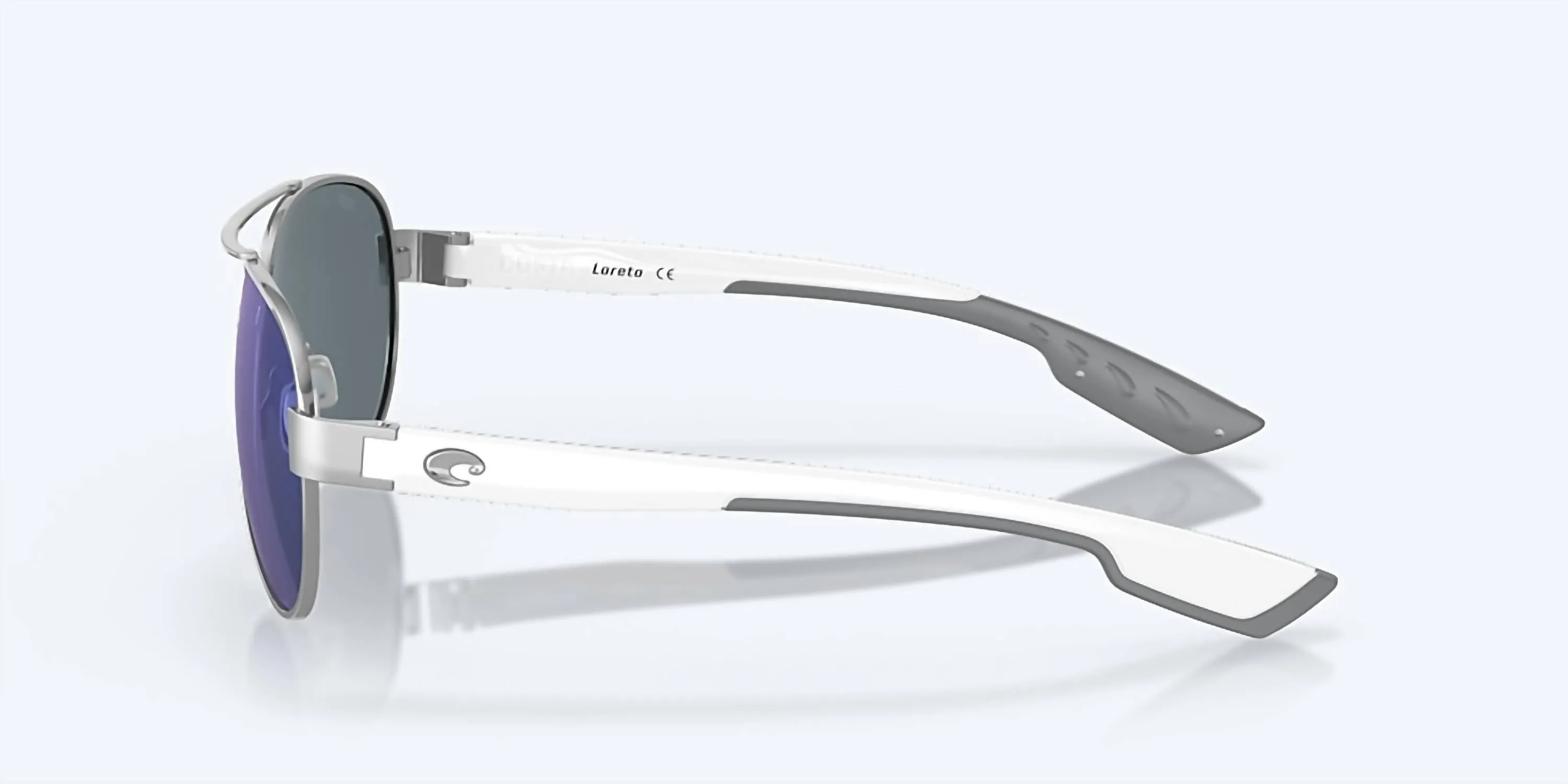 Men's Loreto Sunglasses In Palladium/blue Mirror Polarized Polycarbonate
