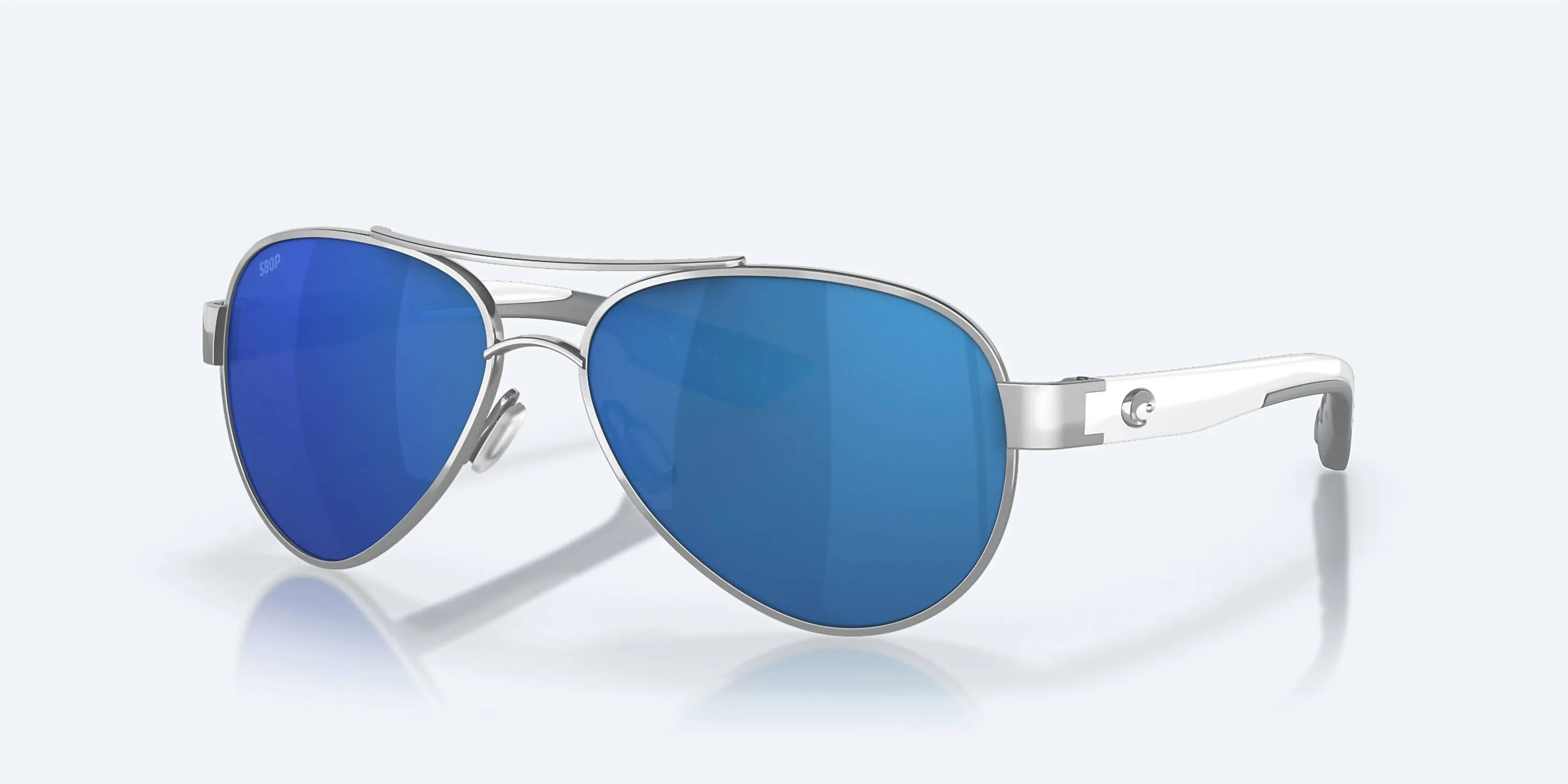 Men's Loreto Sunglasses In Palladium/blue Mirror Polarized Polycarbonate