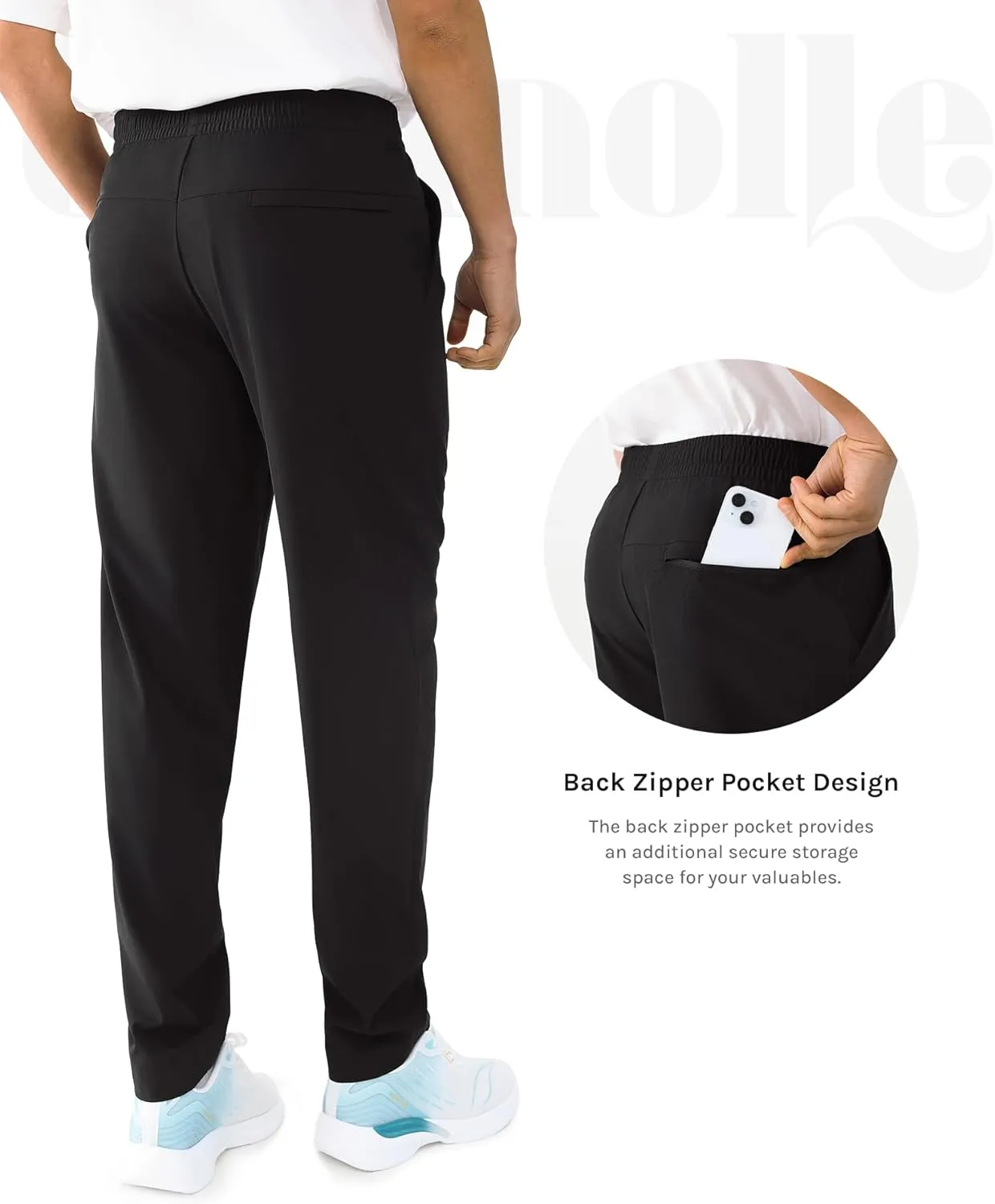 Men's Outdoor Hiking Pants Quick Dry Waterproof Joggers with Double Pockets for Gym and Travel