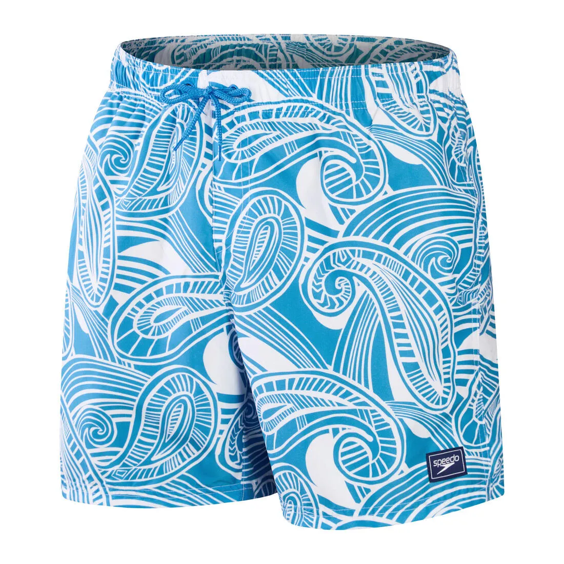 Men's Printed Leisure 16" speedo Swim Shorts Blue/White