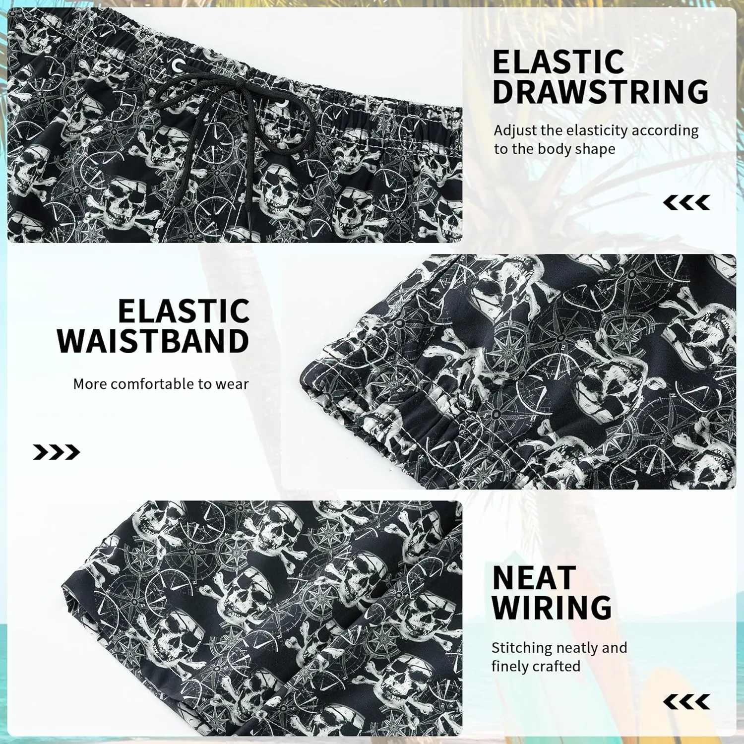 Mens Swim Trunks Quick Dry Board Shorts Bathing Suit for Men Beach Swimwear Breathable Surf Beach Shorts Swimwear