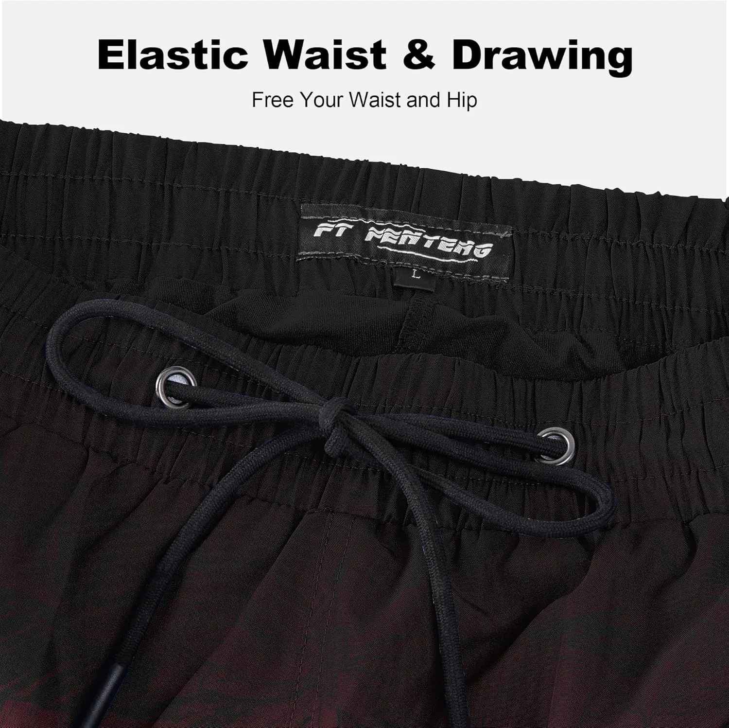 Mens Swim Trunks with Compression Liner 9" Stretch Board Shorts 2 in 1 Quick Dry Swimwear Bathing Suits