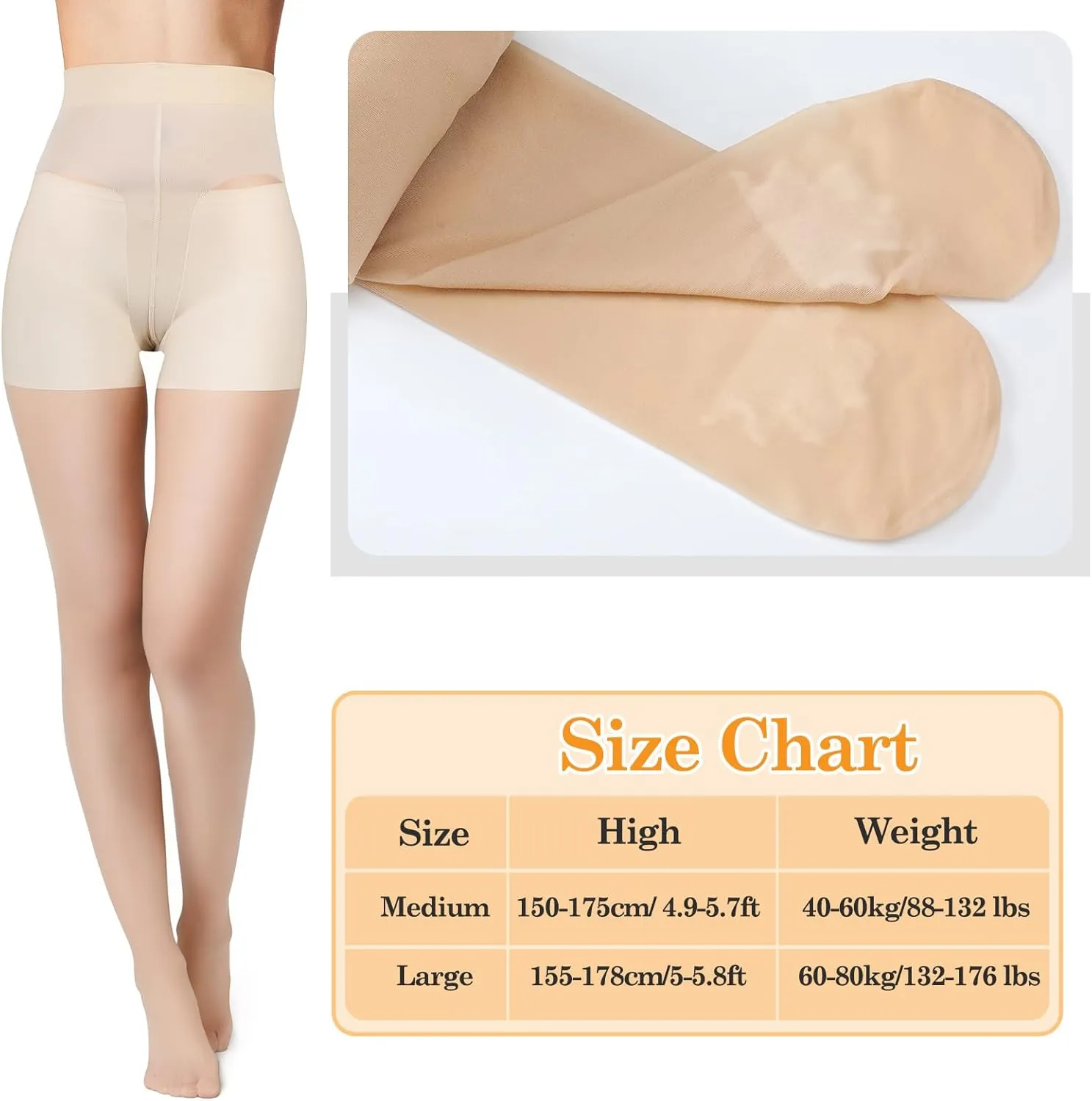 Mepase 4 Pairs Women Golf Sheer Tights UV Protection Stockings with Reinforced Toes Non Slip Sheers Tights Outdoors