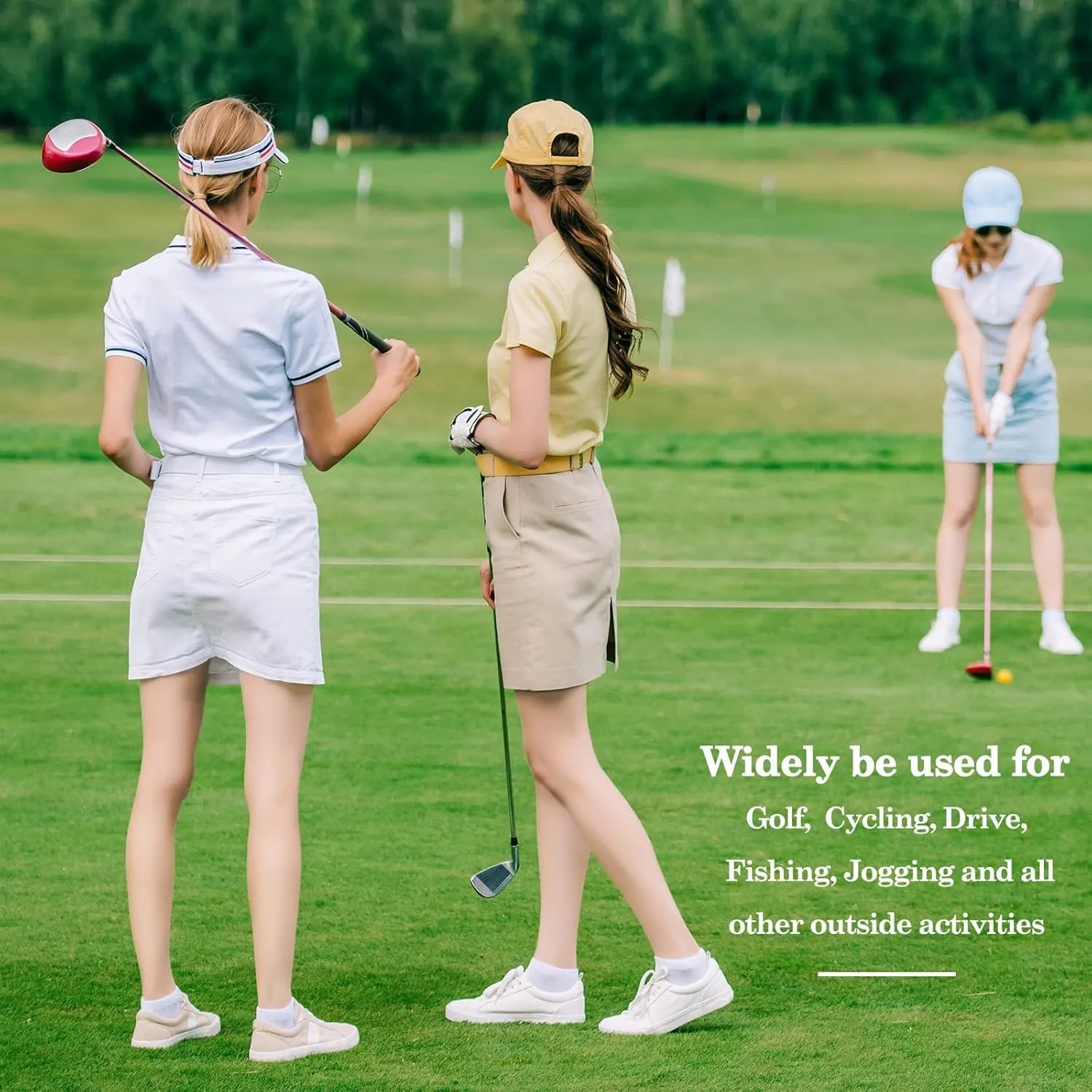 Mepase 4 Pairs Women Golf Sheer Tights UV Protection Stockings with Reinforced Toes Non Slip Sheers Tights Outdoors