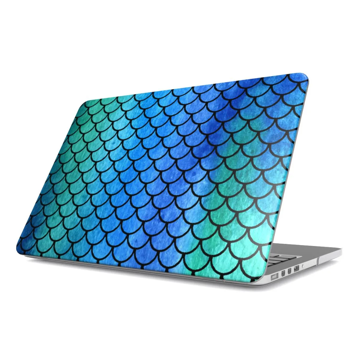 Mermaid Fish Scales Blue MacBook Case, MacBook Air Case, MacBook Air 13 Case, MacBook Pro Case, MacBook Pro 14 inch Case