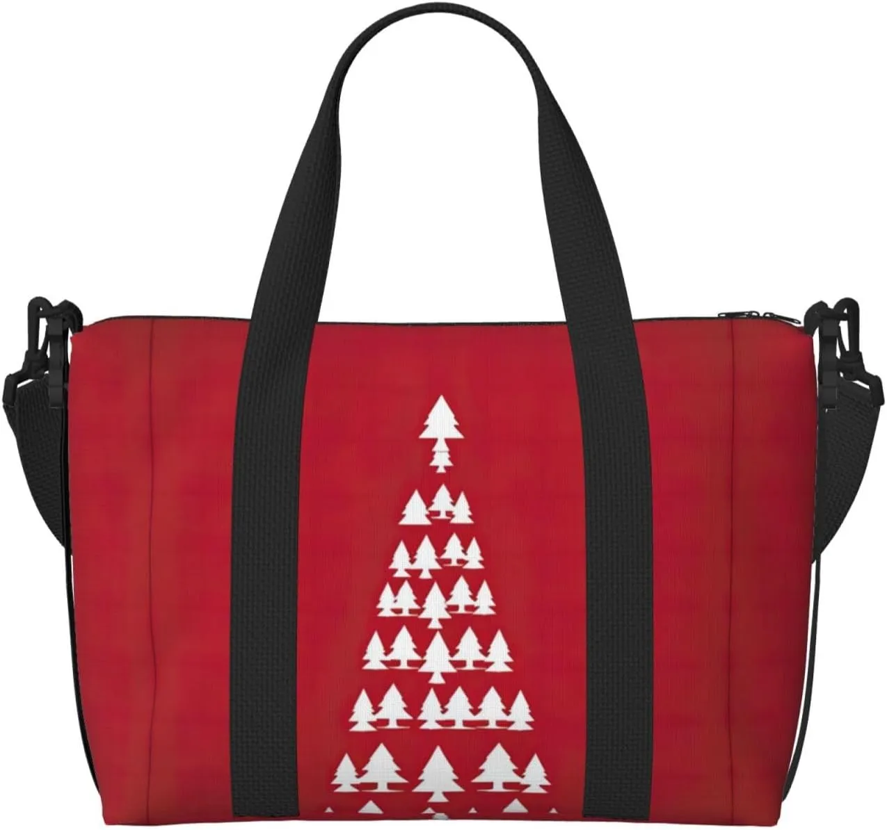Merry Christmas Birch Tree Printinggym Bags For Men Women, Foldable Travel Duffle Bag,Lightweight Weekender Duffel Bag