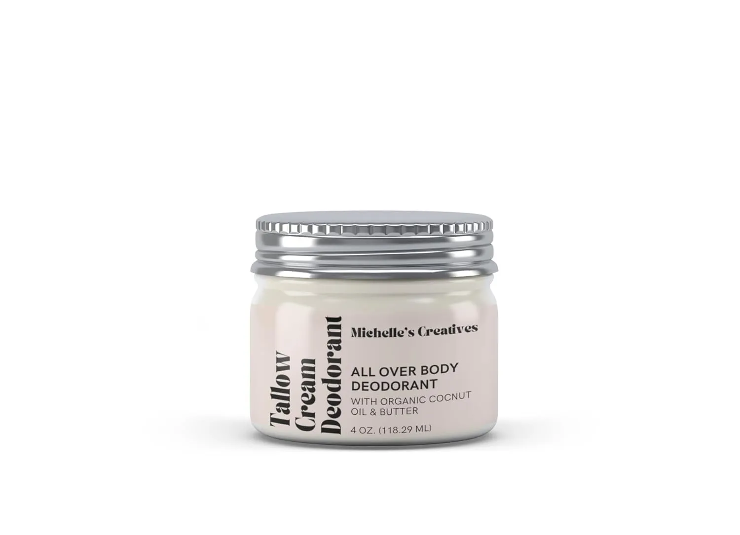 Michelle's Creatives Handmade Tallow Cream Deodorant - Clean Deodorant for Women & Men - Natural Aluminum Free Deodorant - Deodorants Without Aluminum - Ideal for Athletes, Teens- 4 oz (Lavender Sage)