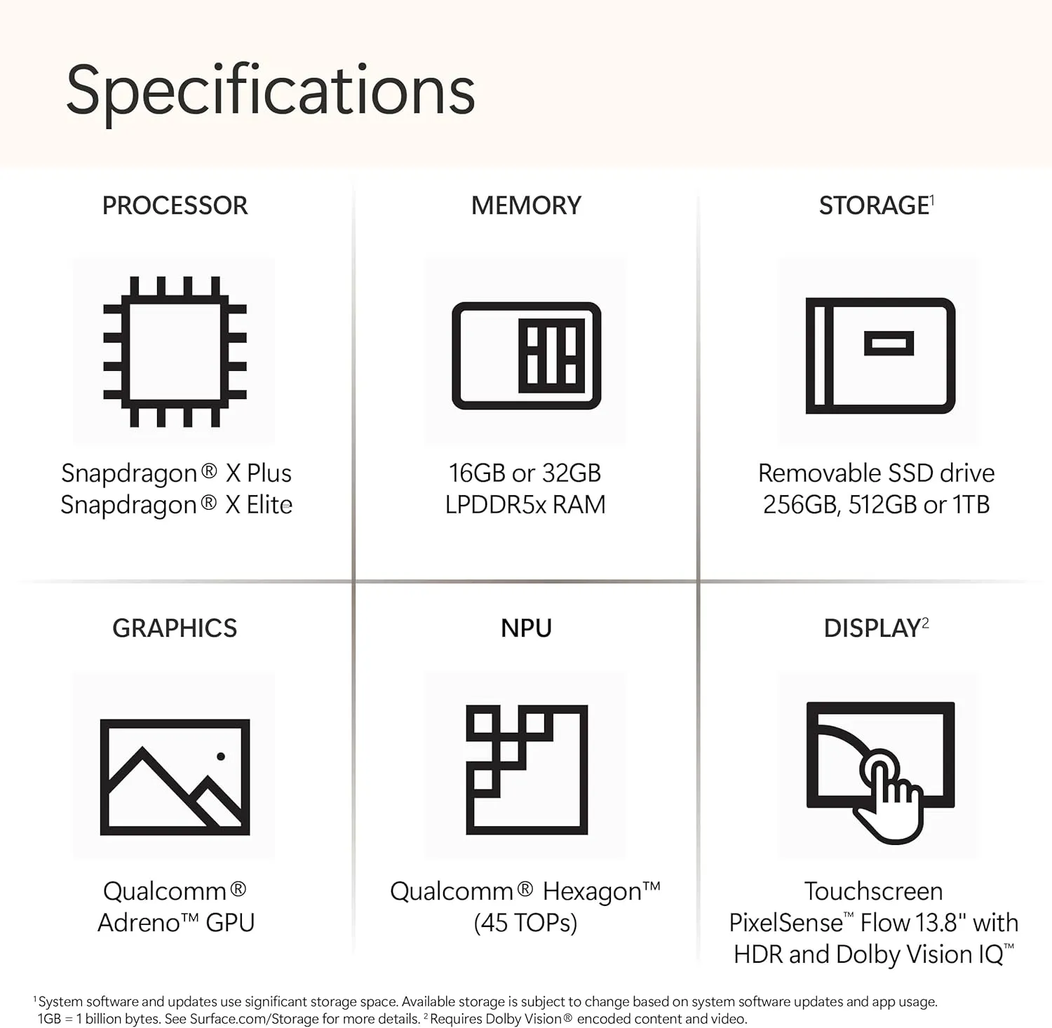 Microsoft Surface Laptop (2024), Windows 11 Copilot  PC, 13.8" Touchscreen Display, Snapdragon X Plus (10 core), 16GB RAM, 512GB SSD Storage, Black