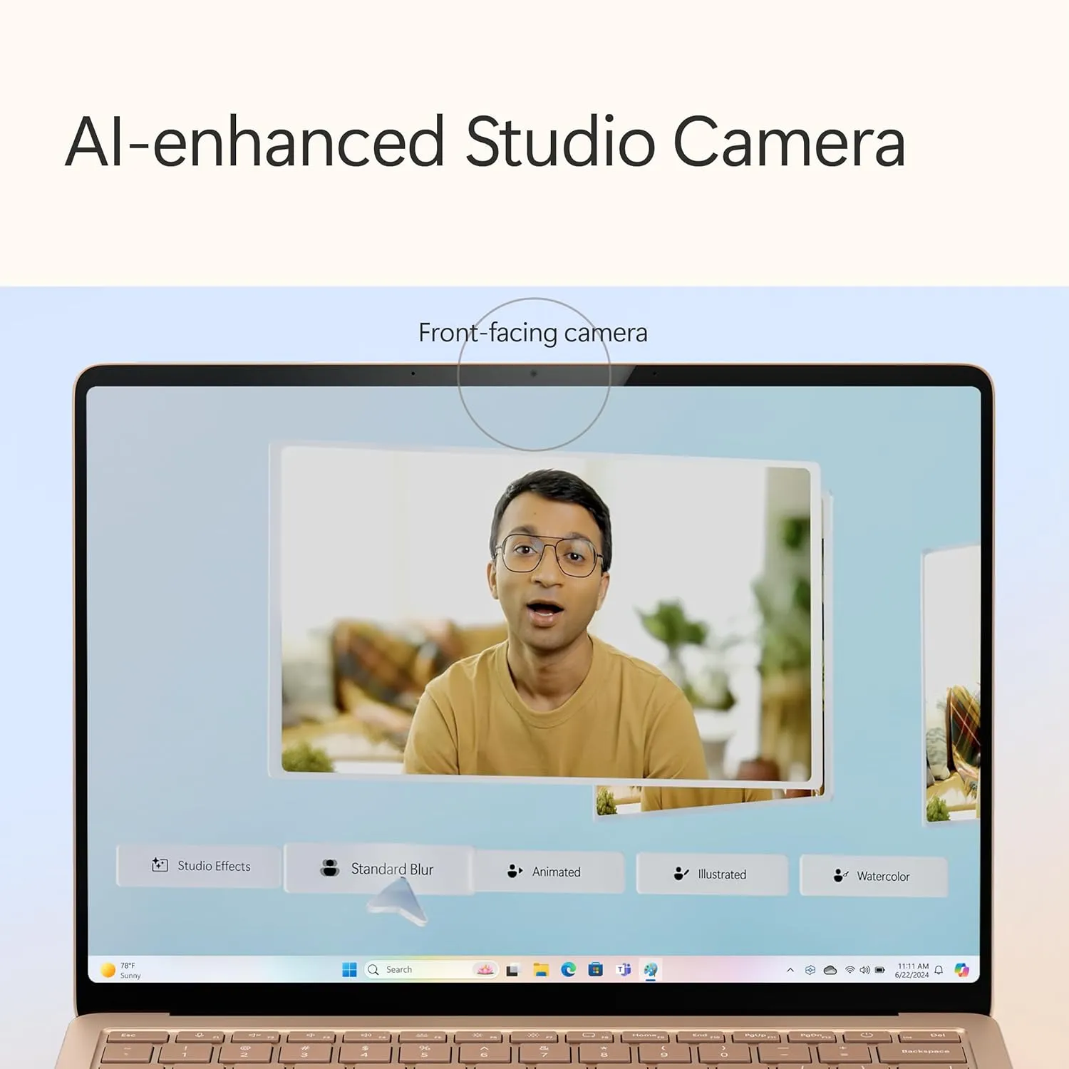 Microsoft Surface Laptop (2024), Windows 11 Copilot  PC, 13.8" Touchscreen Display, Snapdragon X Plus (10 core), 16GB RAM, 512GB SSD Storage, Dune