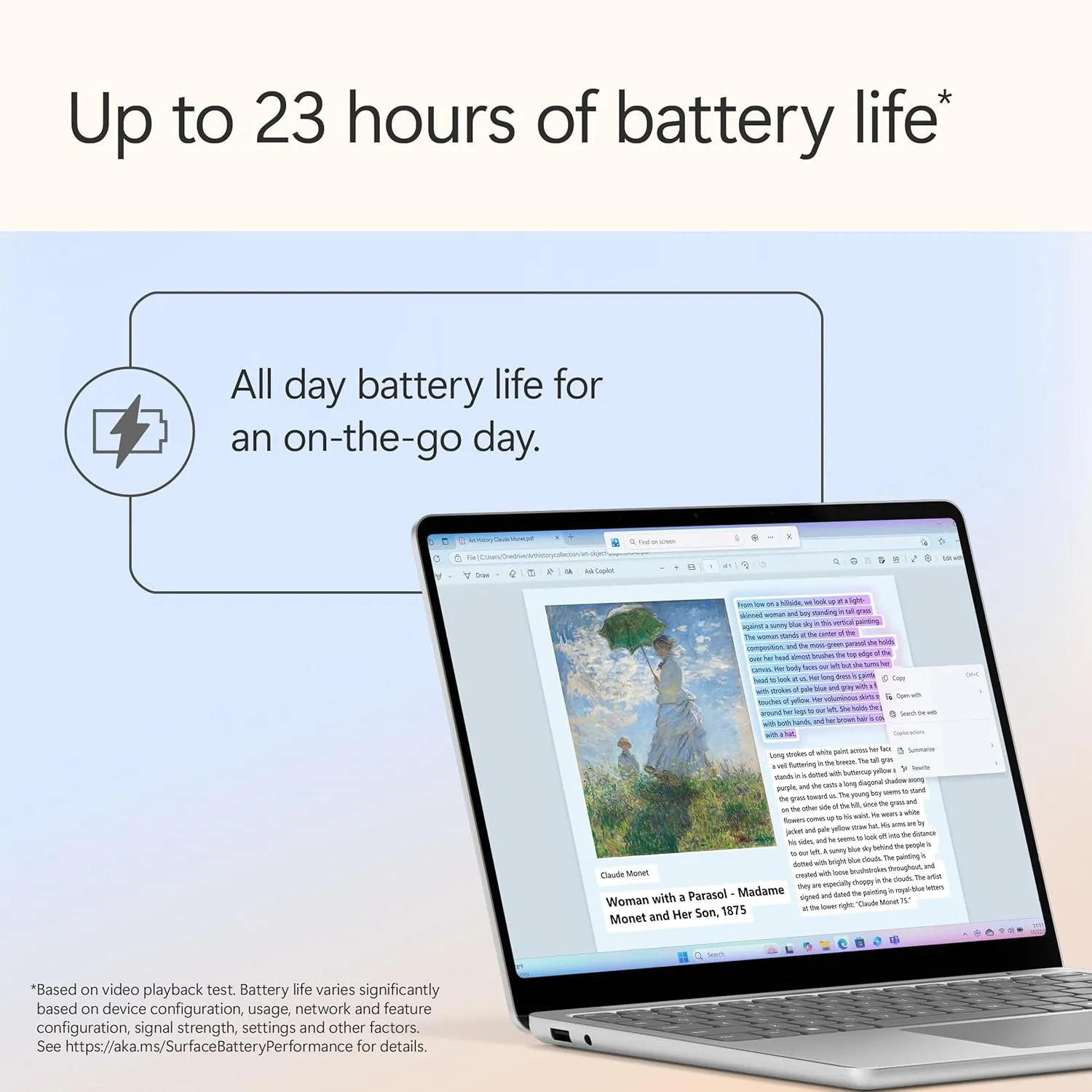 Microsoft Surface Laptop (2025), Windows 11 Copilot  PC, 13" Touchscreen Display, Snapdragon X Plus (8 core), 16GB RAM, 256GB SSD Storage, Platinum