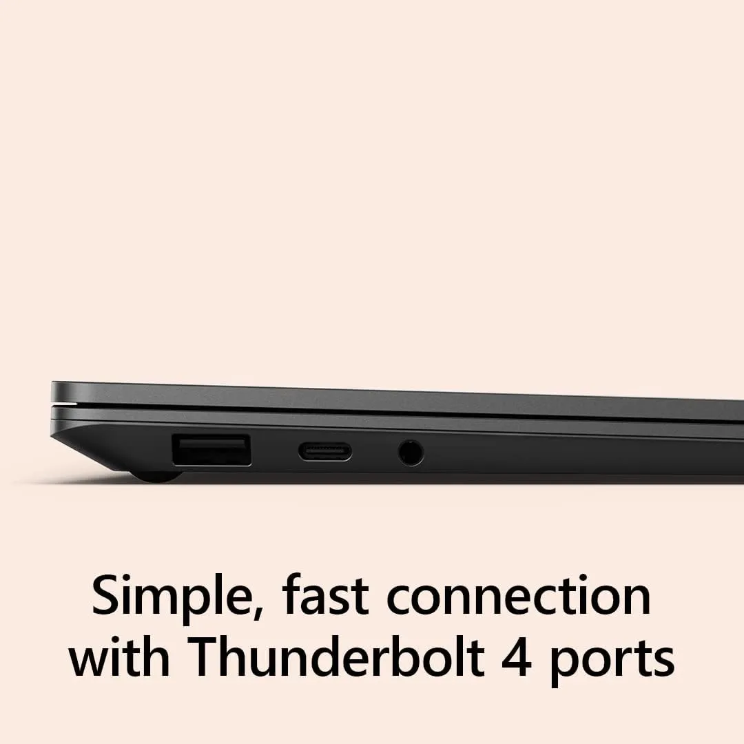 Microsoft Surface Laptop 5 (2022), 13.5" Touch Screen, Thin & Lightweight, Long Battery Life, Fast Intel i5 Processor for Multi-Tasking, 8GB RAM, 512GB Storage with Windows 11, Black Microsoft Copilot