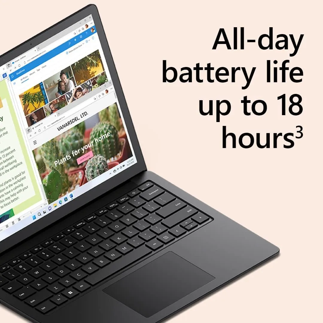 Microsoft Surface Laptop 5 (2022), 13.5" Touch Screen, Thin & Lightweight, Long Battery Life, Fast Intel i5 Processor for Multi-Tasking, 8GB RAM, 512GB Storage with Windows 11, Black Microsoft Copilot