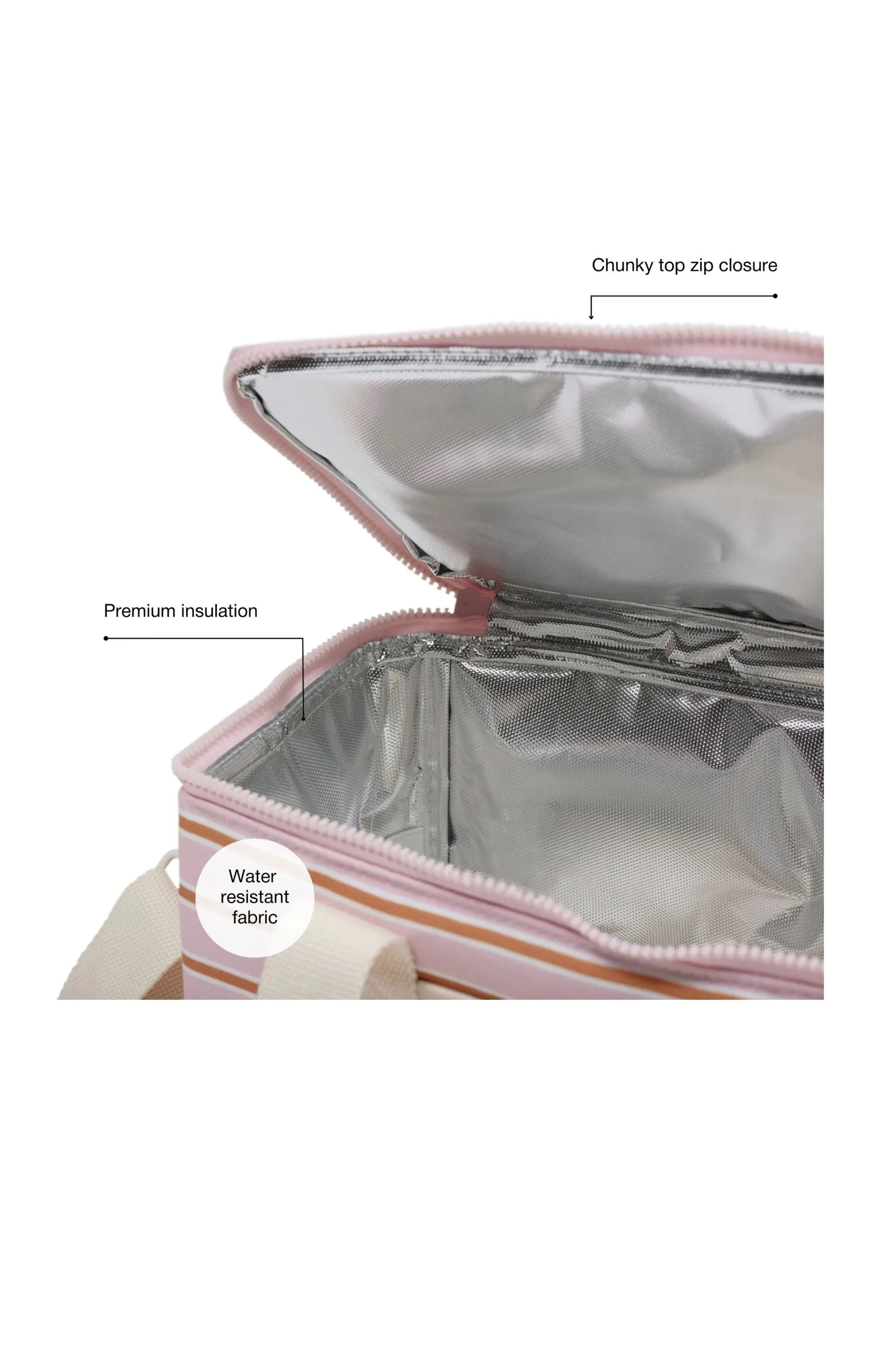 Midi Cool Base | Soft Pink/Rust Stripe