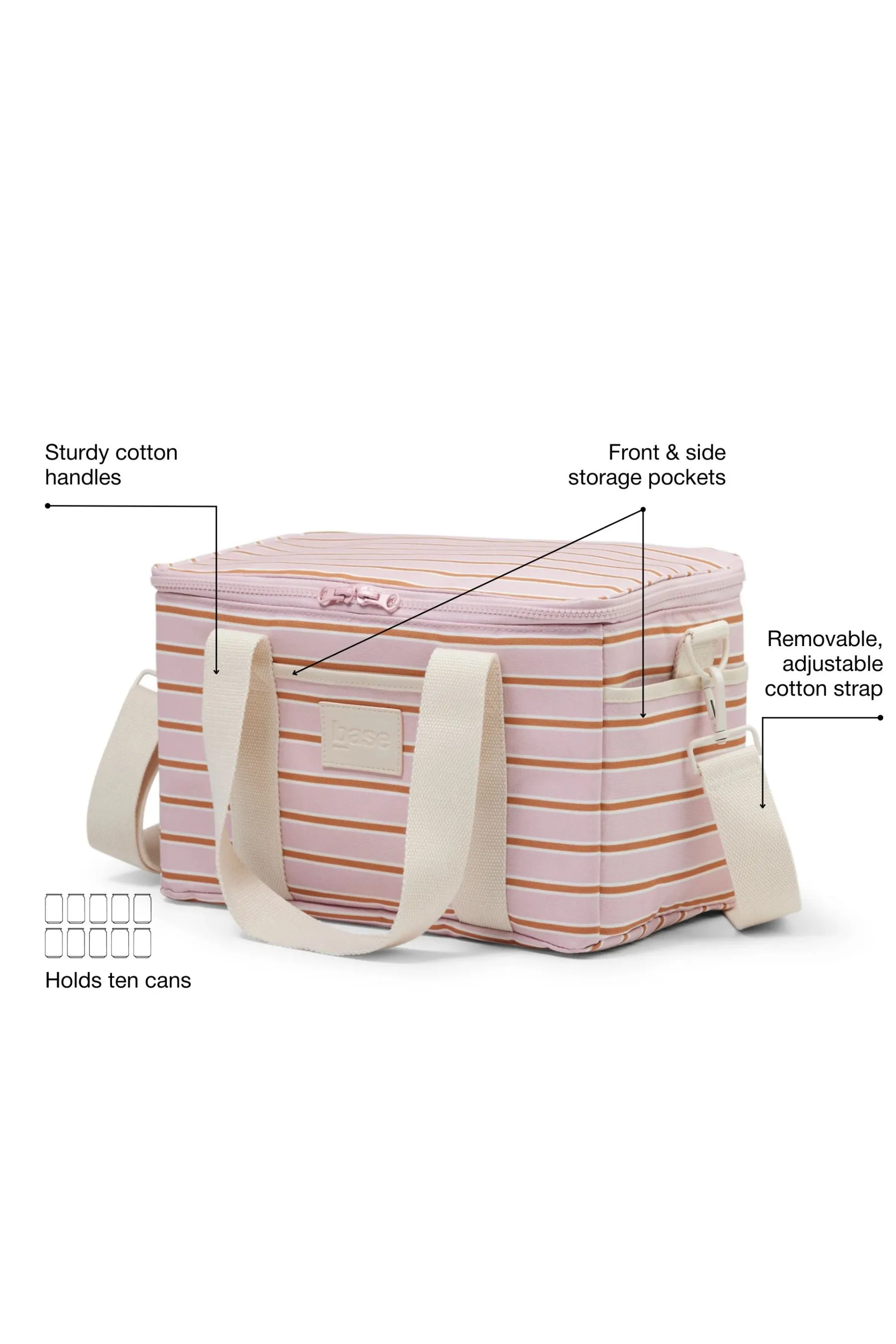 Midi Cool Base | Soft Pink/Rust Stripe
