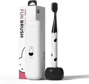 Miffy i4 Slim Sonic Electric Toothbrush Ultra Slim Thin Rechargeable Ultrasonic Smart Tooth Brush Free Petite Travel Case & Ceramic Holder Dock for Travel & Home, IPX7 Waterproof (White)