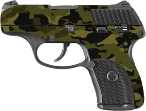 MightySkins Skin Compatible with Ruger LC9 9mm 3.12 Barrel - Green Camouflage | Protective, Durable, and Unique Vinyl Decal wrap Cover | Easy to Apply, Remove and Change Style | Made in The USA