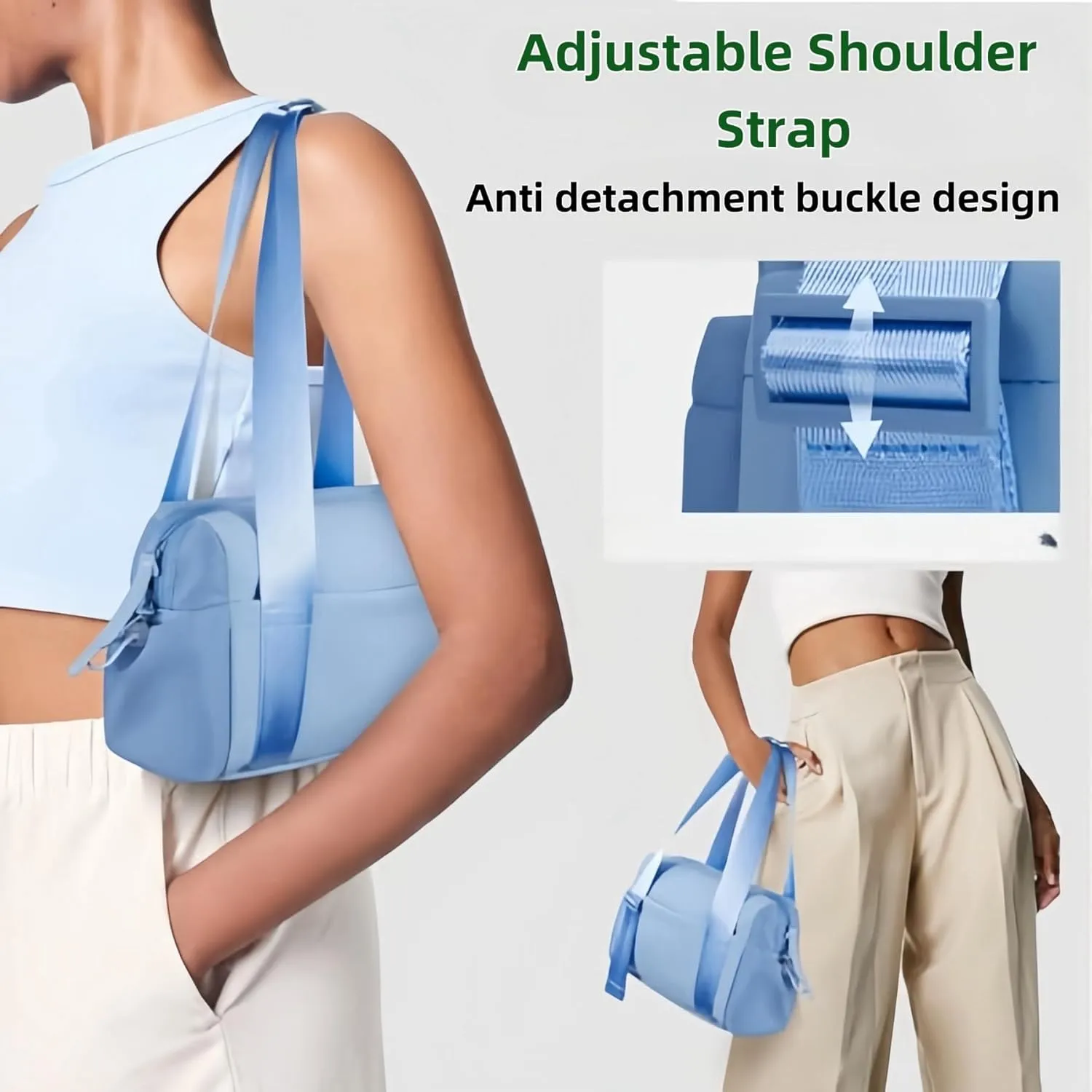 Mini Gym Bag for Women and Girls, Small Waterproof Travel Duffle Bag with Wet Compartment, Cute Workout Sport Tote bag, with gift box (blue)