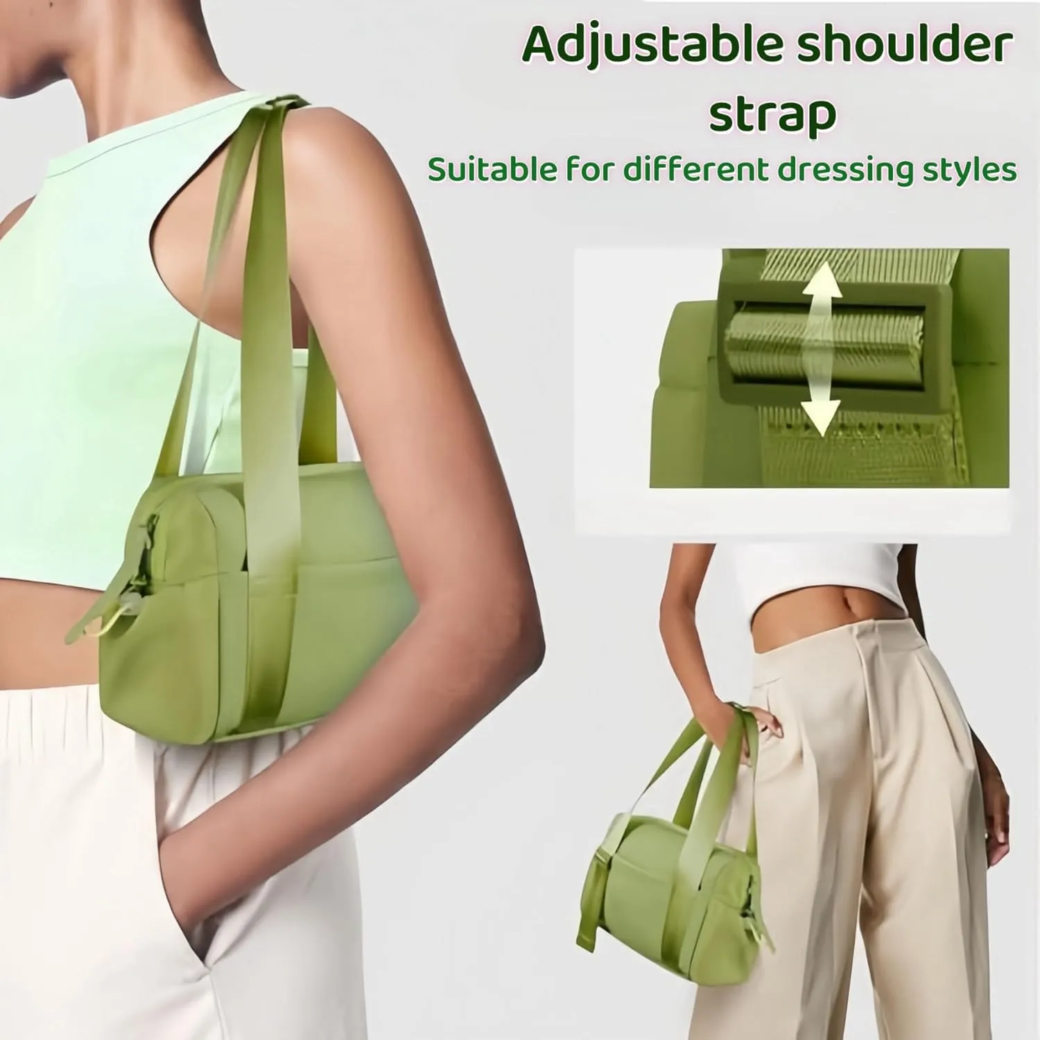 Mini Gym Bag for Women and Girls, Small Waterproof Travel Duffle Bag with Wet Compartment, Cute Workout Sport Tote bag, with gift box (green)