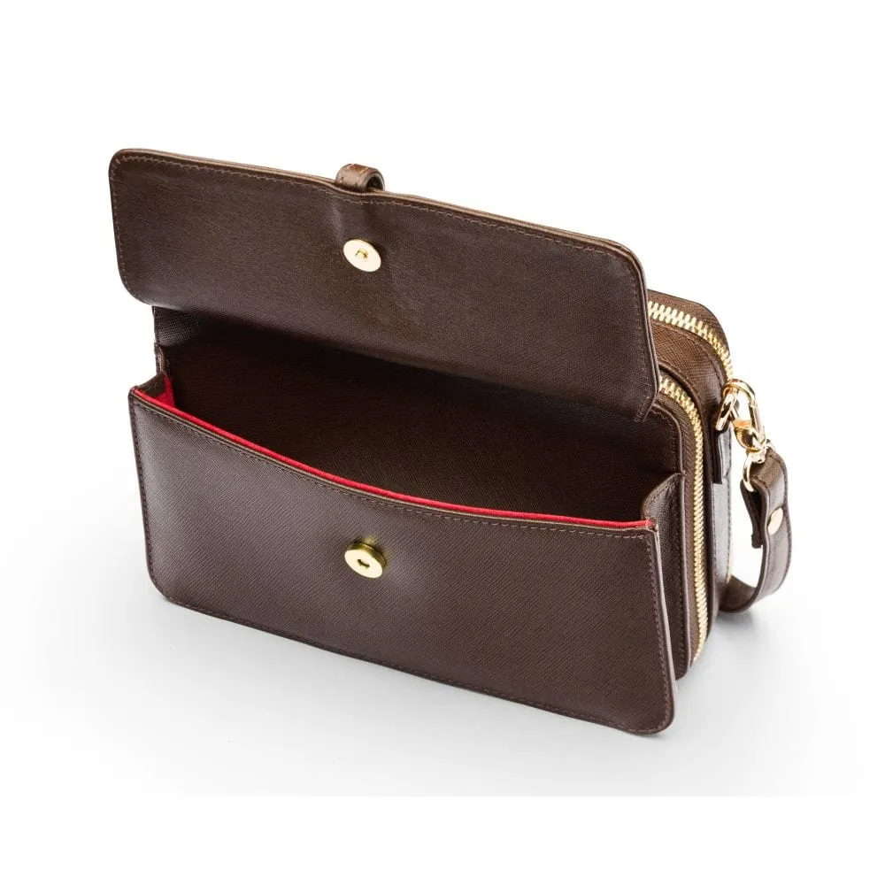 Miranda Bag - Brown Saffiano