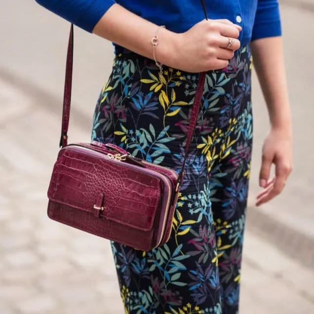 Miranda Bag - Pink Croc-Effect