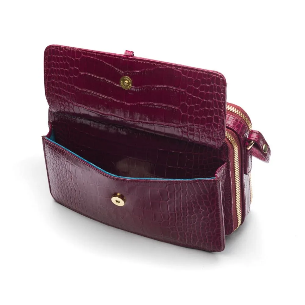 Miranda Bag - Pink Croc-Effect