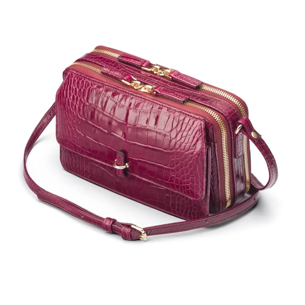 Miranda Bag - Pink Croc-Effect