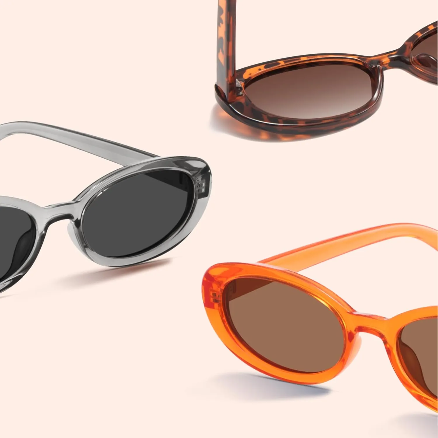 miyya 2025 Polarized Oval Sunglasses with UV Protection - Multiple Trendy Colors & Patterns
