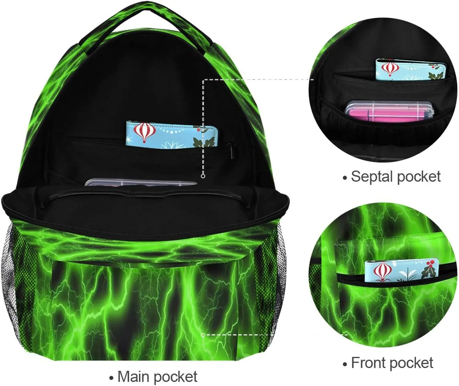 MNSRUU Toddler Backpack for Boys Girls Ages 5-12 Child Backpack Lightning School Bag Lightning Bookbag