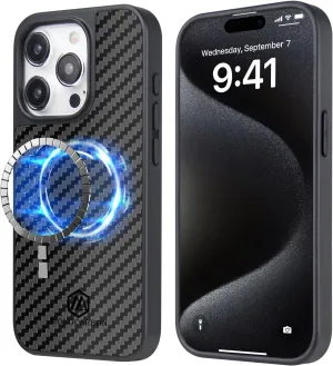 MONOCARBON iPhone 15 PRO Case Real Carbon Fiber [MagSafe]
