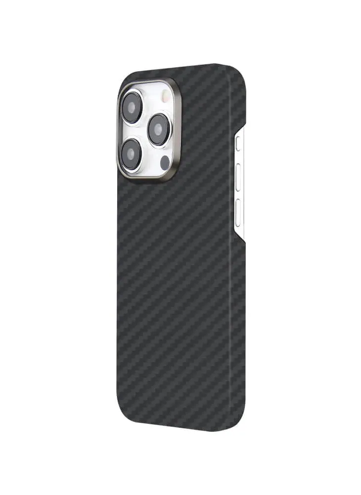 MONOCARBON iPhone 15 PRO Case (ULTRA SLIM) Real Aramid Fiber [MagFit]