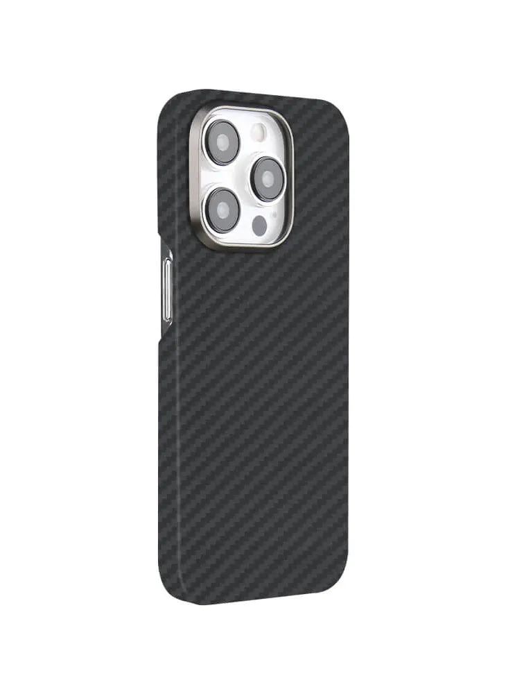 MONOCARBON iPhone 15 PRO Case (ULTRA SLIM) Real Aramid Fiber [MagFit]