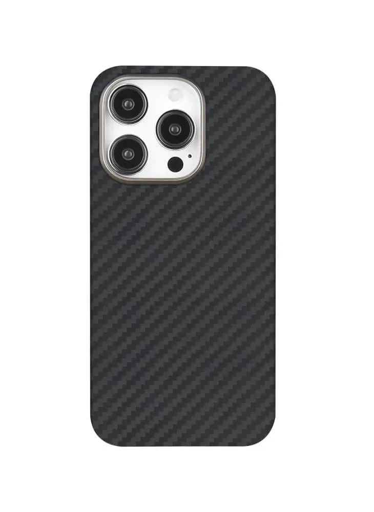MONOCARBON iPhone 15 PRO Case (ULTRA SLIM) Real Aramid Fiber [MagFit]