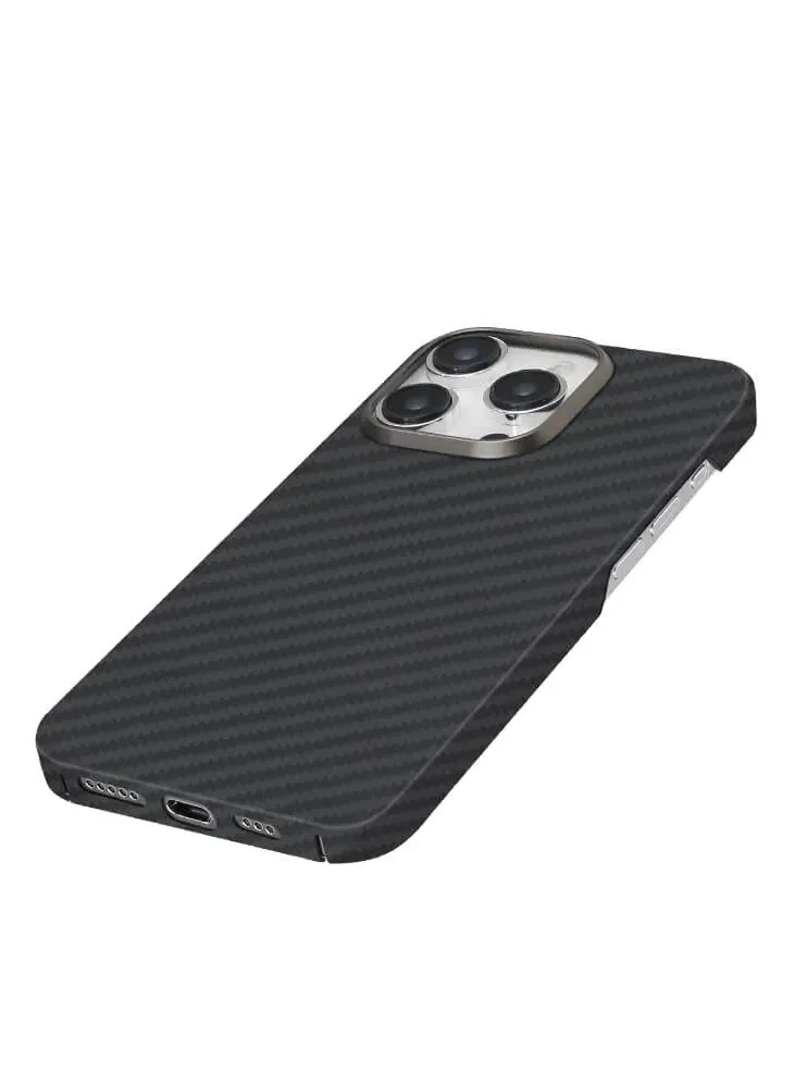 MONOCARBON iPhone 15 PRO Case (ULTRA SLIM) Real Aramid Fiber [MagFit]