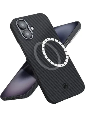 MONOCARBON iPhone 16 Case Real 600D Aramid Fiber [Magsafe]