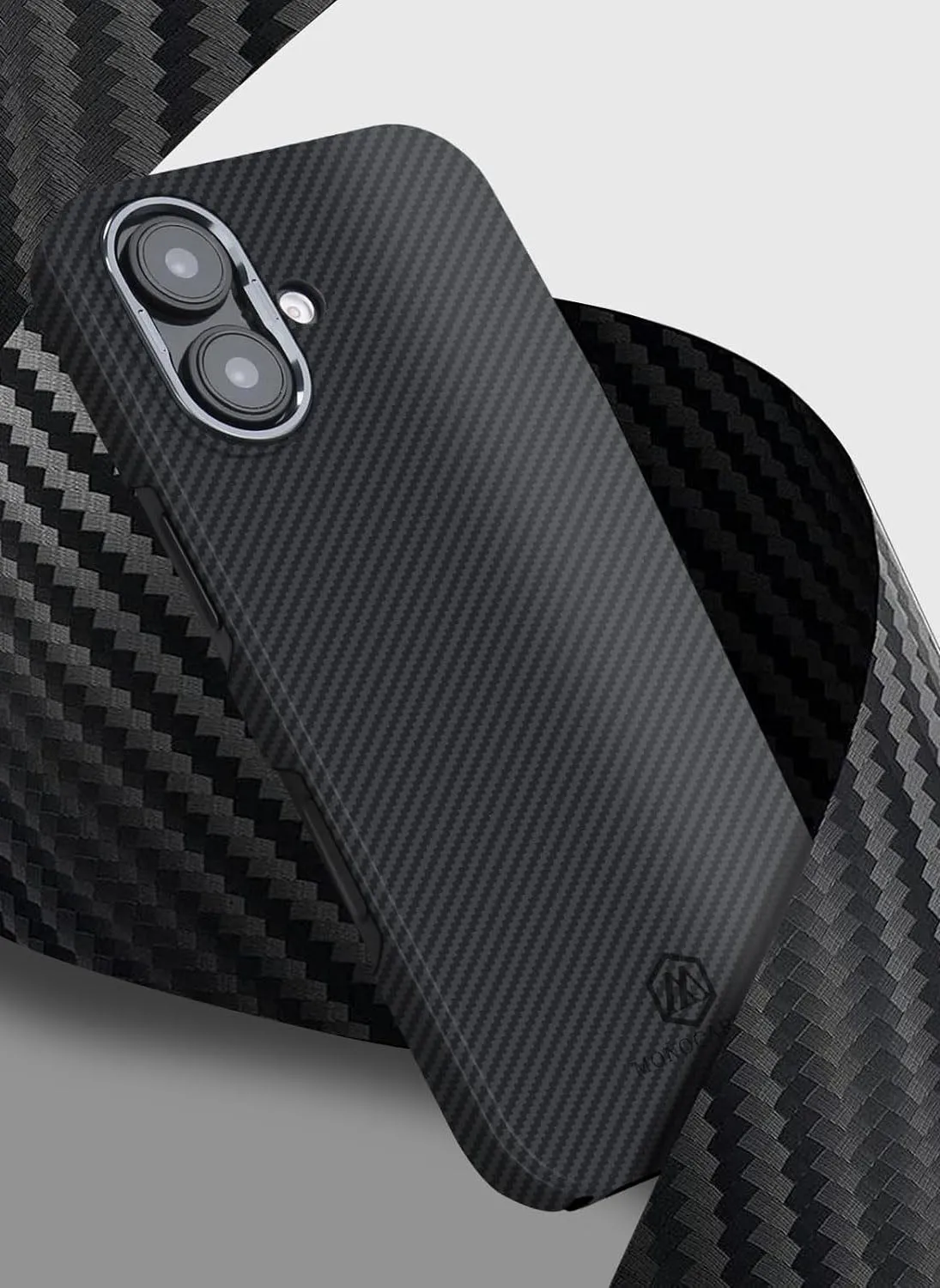 MONOCARBON iPhone 16 Case Real 600D Aramid Fiber [Magsafe]