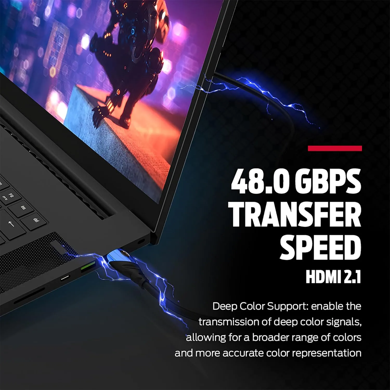 Monster 4Ft Ultra High-Speed Cobalt 2.1 HDMI Electronic Cable 48Gbps with eARC 8K at 60Hz for Superior Video Sound Quality for PlayStation PS5, Xbox Series X, Roku, Television, Laptop, Monitor, PC