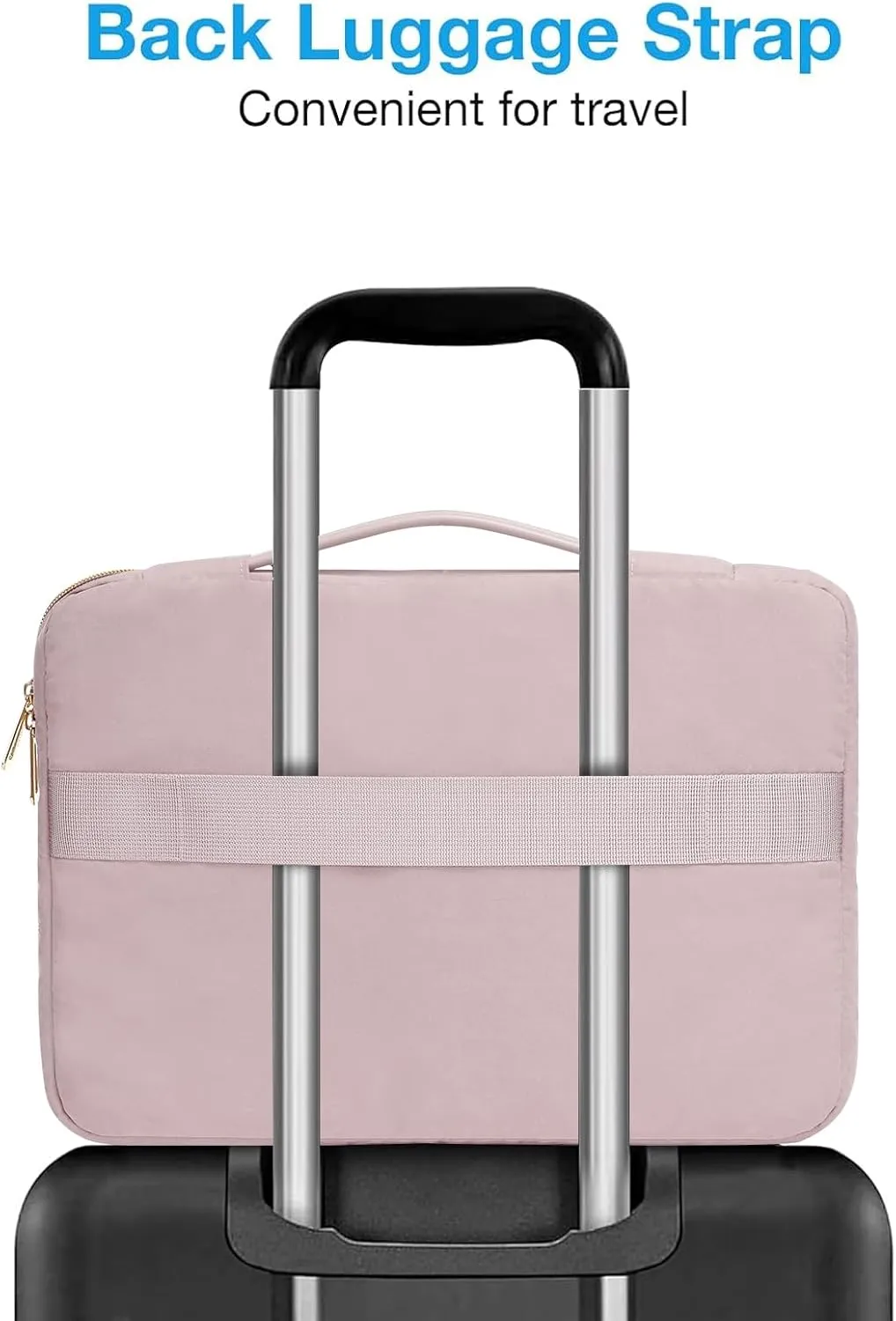MOSISO 13-14 inch 360 Protective Laptop Sleeve, Compatible with MacBook Air/Pro 13/Pro 14 inch, 13.3 inch Carrying Case Square Quilted Side Open Bag with Horizontal Pockets&Small Case&Belt, Pink